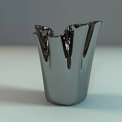 Metal wave vase