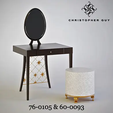 Christopher Guy / Table 760105 & Ottoman 60-0093