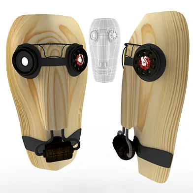steampunk wooden mask