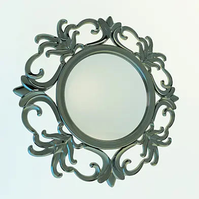 Dark Gold Round Wall Mirror