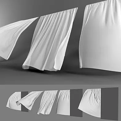 curtains in the wind