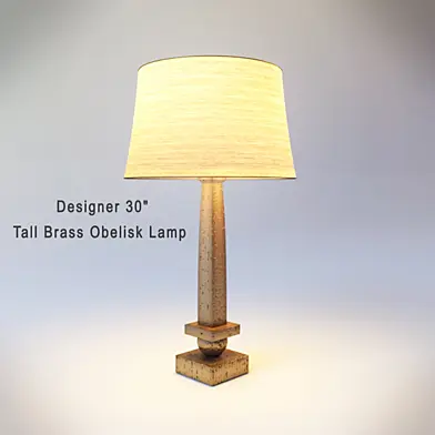 Tall Brass Obelisk
