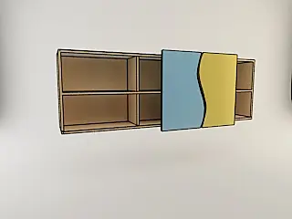 Полка с раздвижными дверками