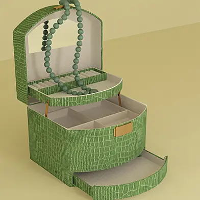 кожанная шкатулка для украшений