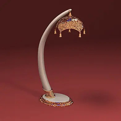 table, standard lamp factory Vidal grau
