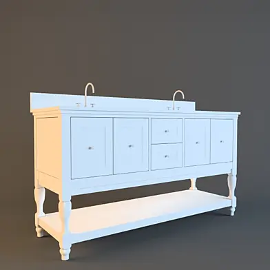 Тумба и два умывальника potterybarn