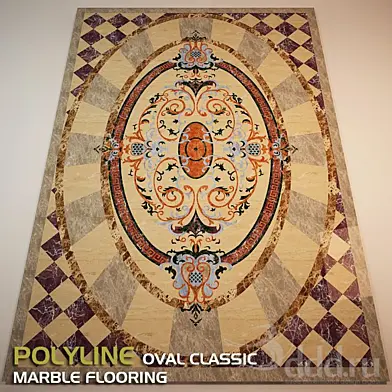 POLYLINE oval marble floor