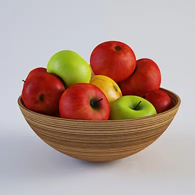 APLLES with wood vase