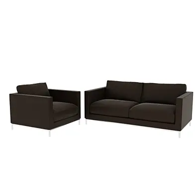 brown leather sofa