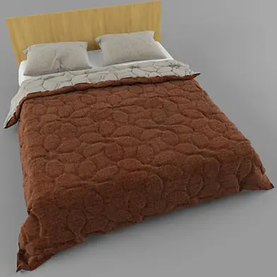 bed with flowers