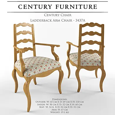 Ladderback Arm Chair - 3437A