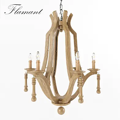 FLAMANT CHANDELIER MARTELLO WOOD