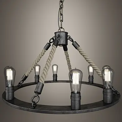 ROPE FILAMENT ROUND CHANDELIER SMALL