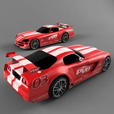 Dodge viper. Low poly модель
