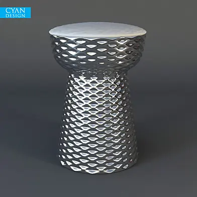 Cyan Design Chrome Cone Stool