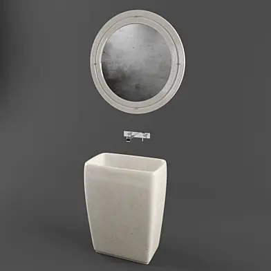 washbasin and mirror