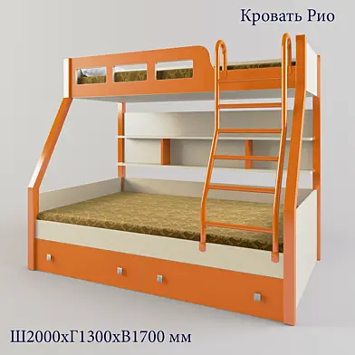 Двухъярусная кровать Рио