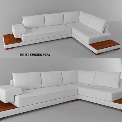 White Corner Sofa