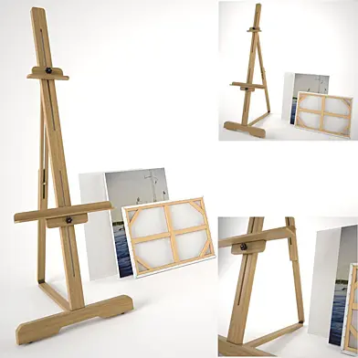 easel and the screen to paint