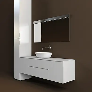 Washbasin with bath cabinet