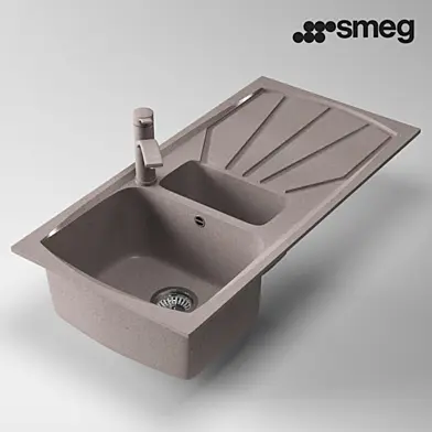 Композитная врезная мойка Smeg LSE1015AV