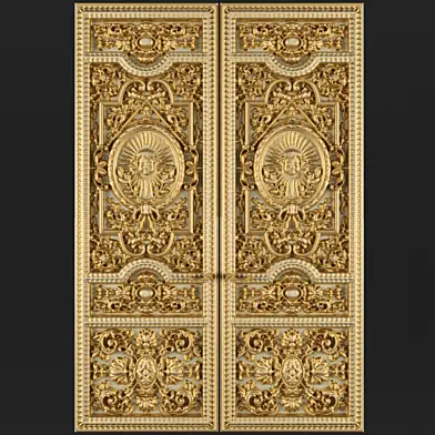 Двери,  luxury, золотой декор, резьба, барельеф, царские, королевские, императорские, дворцовые