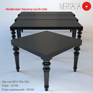 Meritalia table Chiavari by Leo De Carlo