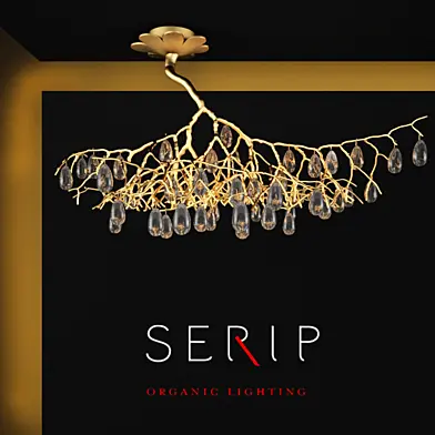 SERIP FASCINIUM, золото, люкс, светильник, luxury, декор, люстра, капли