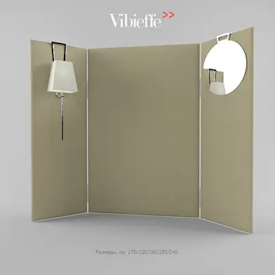 Ширма мебельная с зеркалом и светильником Vidieffe