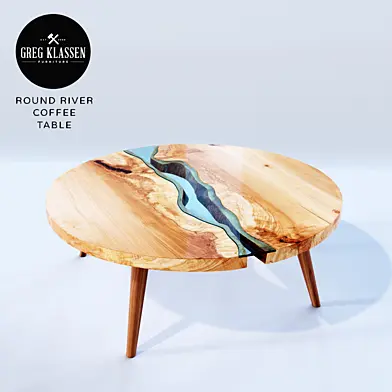 Greg Klassen round river coffee table