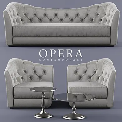 Диван, кресло, столики opera BUTTERFLY