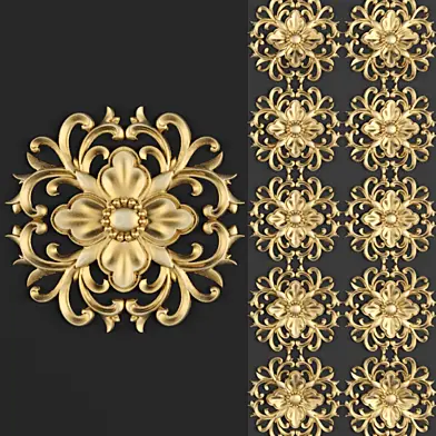 Лепнина, Лепнина, Розетка, luxury, золотой декор, резьба, лепка, лепной, потолочная, классическая