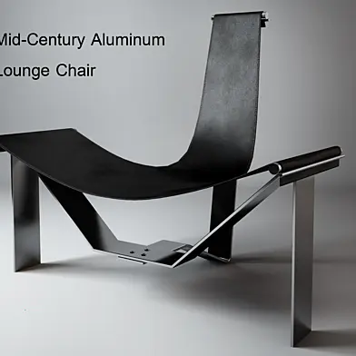 Mid-Century Aluminum Lounge Chair
