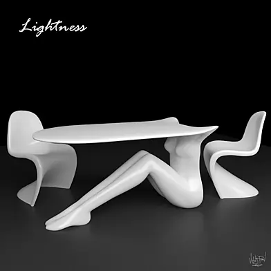 Дизайнерский стол Lightness со стульями Vitra Panton