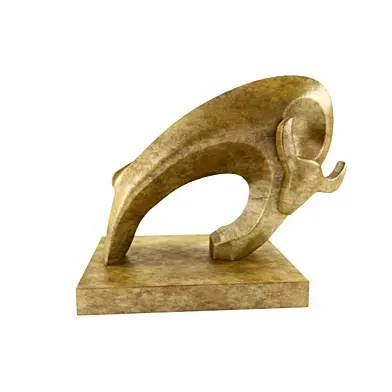 Bronze figure of a bull