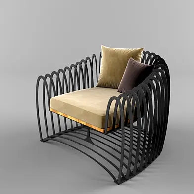 Wave armchair