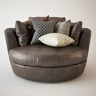 Snuggle Swivel Chair Leather