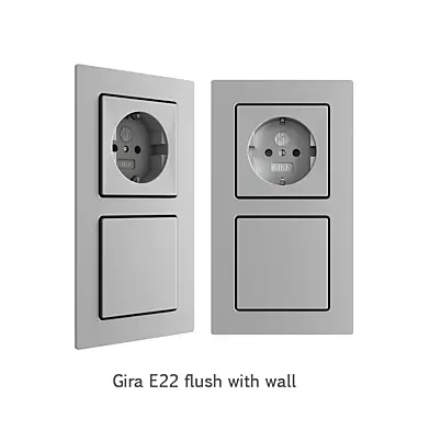Gira E22 flush with wall