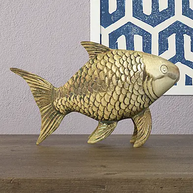 Midcentury Brass Fish