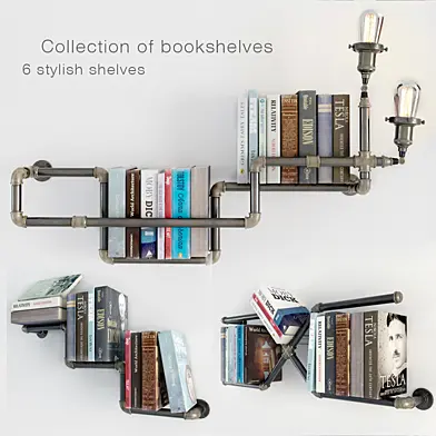Collection of bookshelves "Stella Bleu"