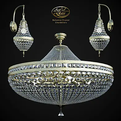 Хрустальная люстра с бра Art Glass