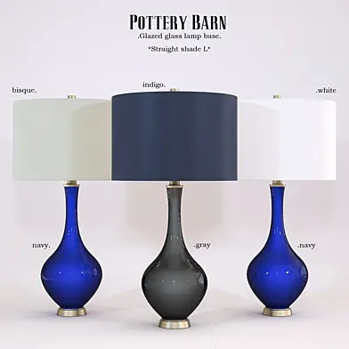 Pottery Barn Glazed Glass Lamp