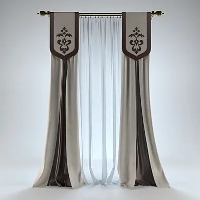 Штора с галстуком