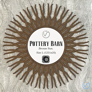 Pottery Barn Bronze Sun Mirror set