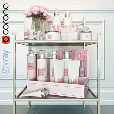 Приставной столик с косметикой / Table with cosmetic set