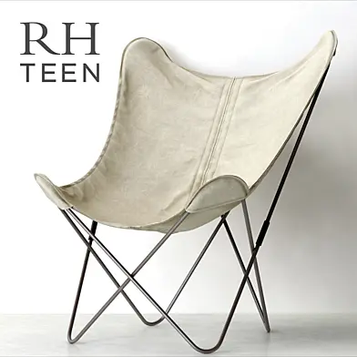 RH/ TYE STONEWASHED CANVAS BUTTERFLY CHAIR
