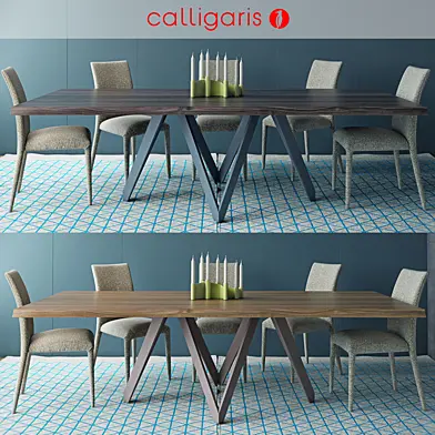 Calligaris Стол CARTESIO Table_ANÄIS Chair