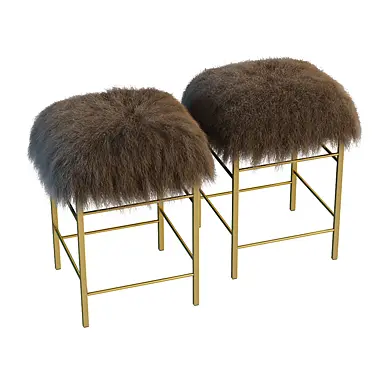 Pair of Italian Brass Stools