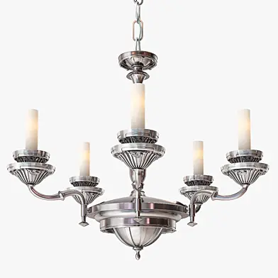 Remains Lighting Silverplate Chandelier