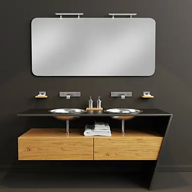 Two washbasins